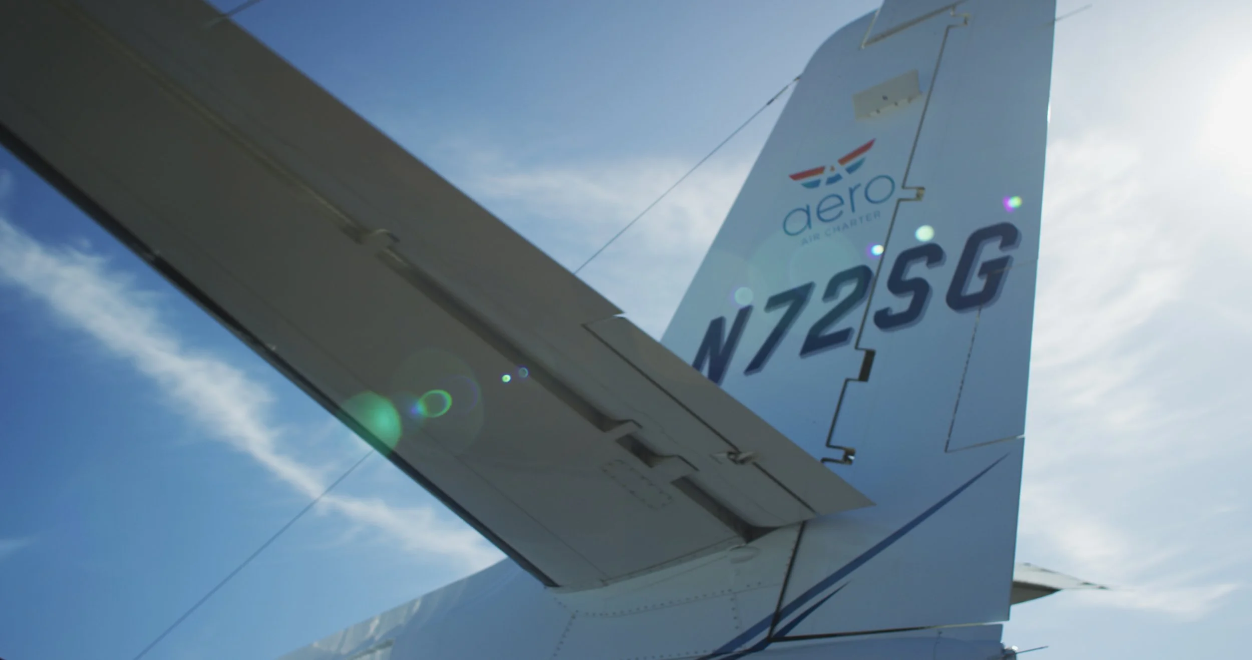 Tail of an Aero Air Charter Citation XLS on the ramp